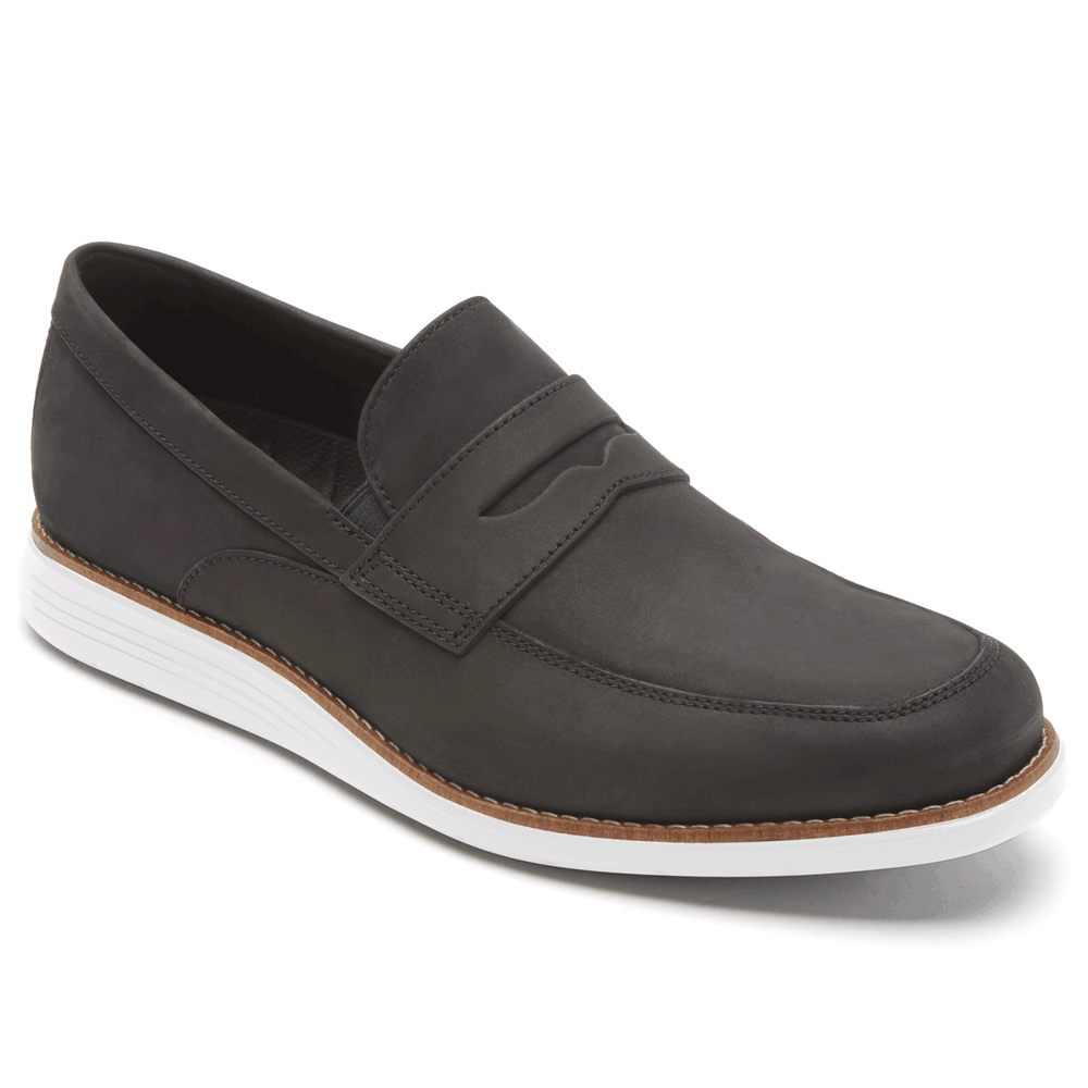 Zapatos De Vestir Rockport Hombre Mexico - Total Motion Sport Penny Negros - VMYIH3812